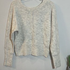 William Rast Alpaca Blend Embossed Polka Dot Pullover Knit Sweater Medium